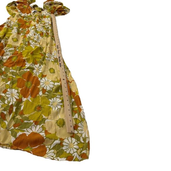 Faithfull the Brand Imane Midi Dress 2 Floral Smocked Puff Sleeve Boho NWOT - Picture 8 of 10